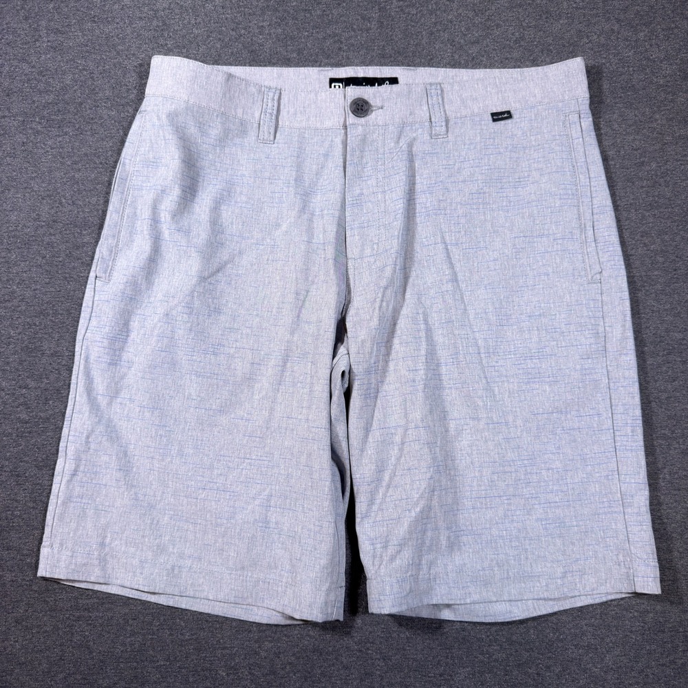 TravisMathew Shorts Mens 34 Gray Beck Performance Golf Activewear Stretch Casual
